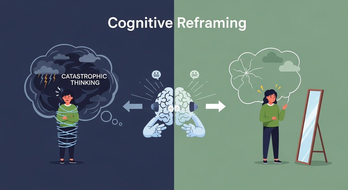 Cognitive reframing with AI