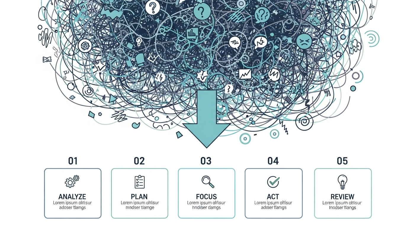 Problem breakdown step infographic