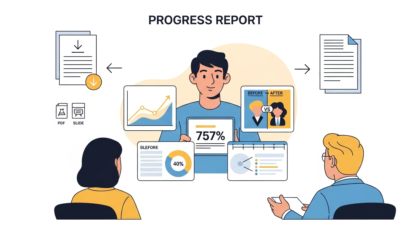 Progress report export